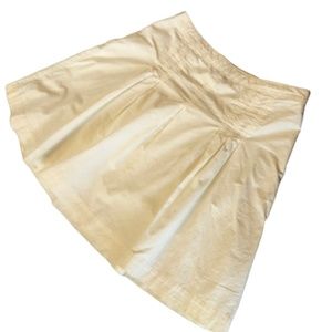 GAP Cream A Line Pleated Full Midi Skirt Petite 12